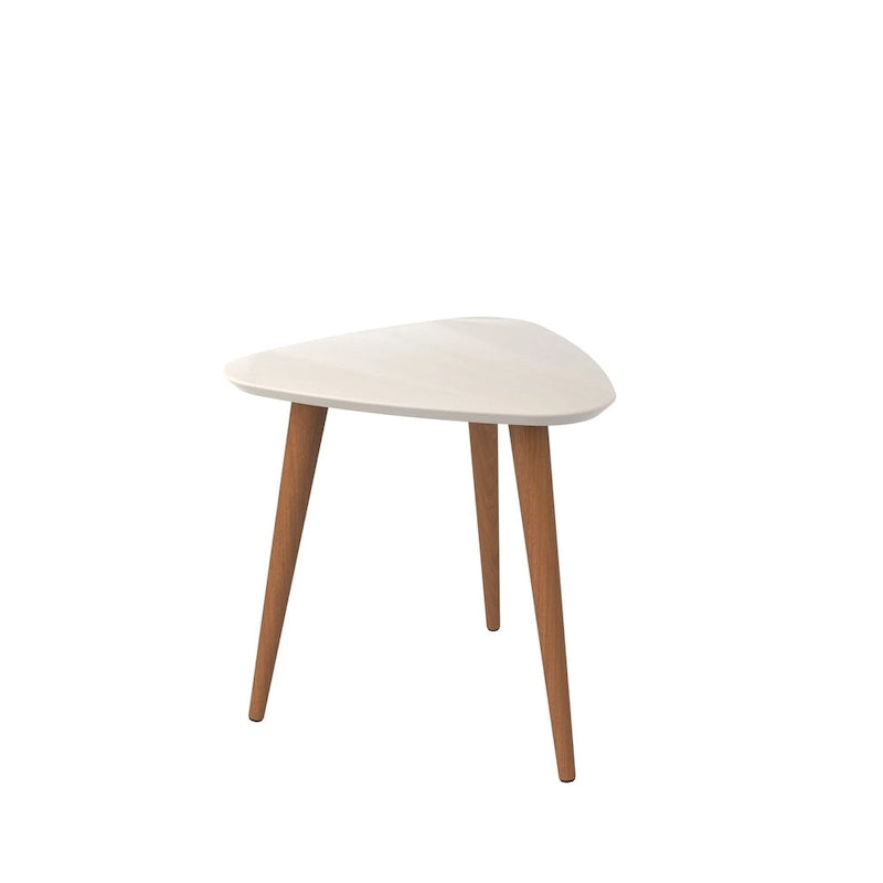 Tavolino alto triangolare Utopia 19.88 con gambe divaricate in legno