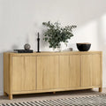 4-Door Oak Buffet/Sideboard, Solid Wood Construction