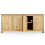 4-Door Oak Buffet/Sideboard, Solid Wood Construction