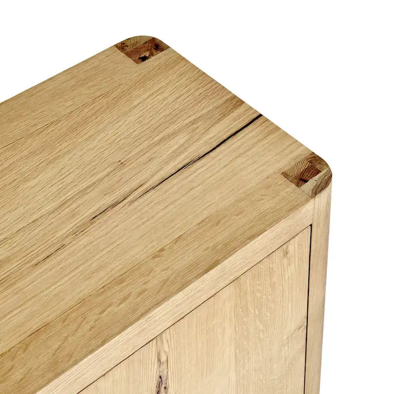 4-Door Oak Buffet/Sideboard, Solid Wood Construction