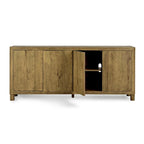 4-Door Oak Buffet/Sideboard, Solid Wood Construction