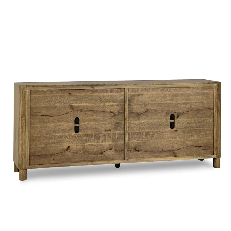 4-Door Oak Buffet/Sideboard, Solid Wood Construction