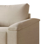 2.5-Seater Linen Sofa - Available in Beige, Grey, Blue