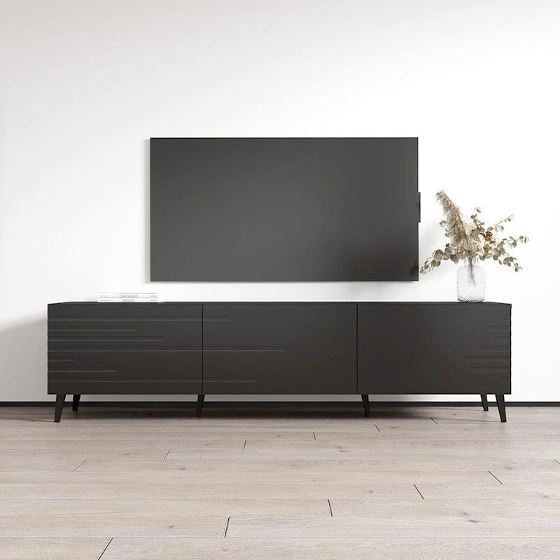 Mobile porta TV opaco per 85" - Centro d'intrattenimento moderno