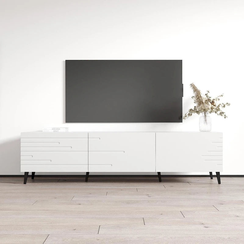 Mobile porta TV opaco per 85" - Centro d'intrattenimento moderno