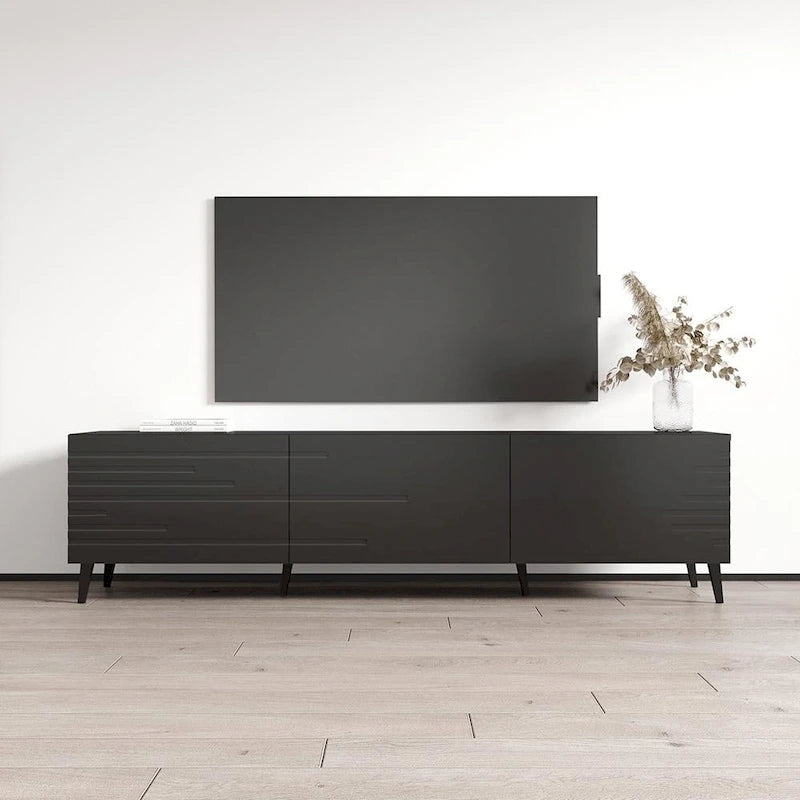 Matte TV Stand for 85" - Modern Entertainment Center