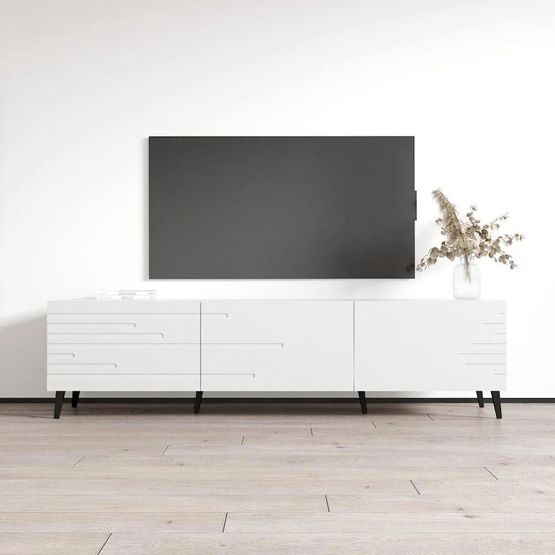Matte TV Stand for 85" - Modern Entertainment Center