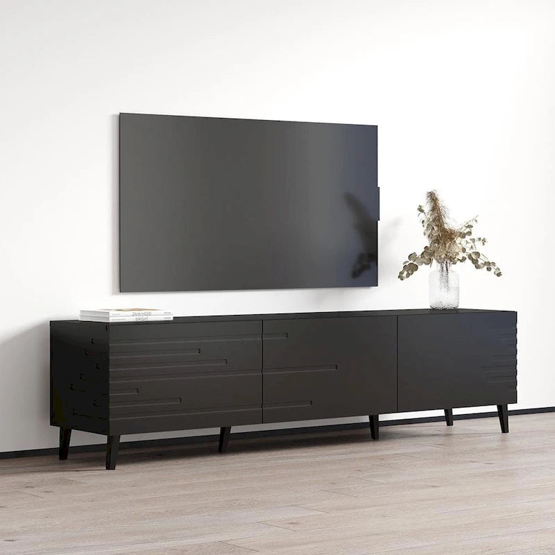 Mobile porta TV opaco per 85" - Centro d'intrattenimento moderno