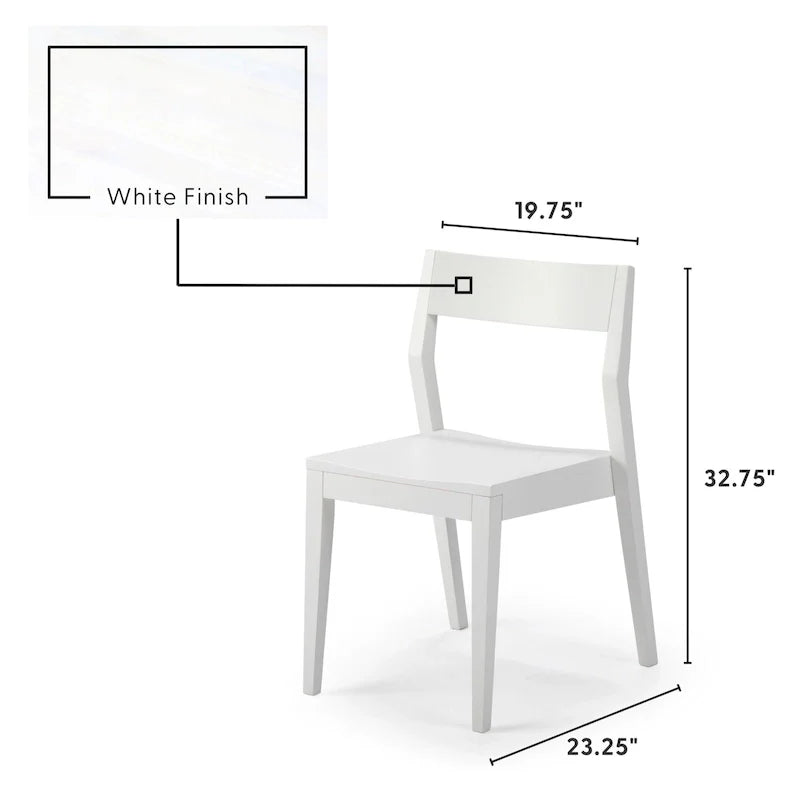Sedia da pranzo moderna in legno massello Plank and Beam