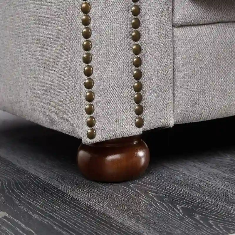 Chesterfield Sofa in Linen Fabric