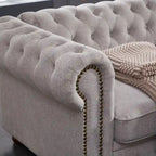 Chesterfield Sofa in Linen Fabric