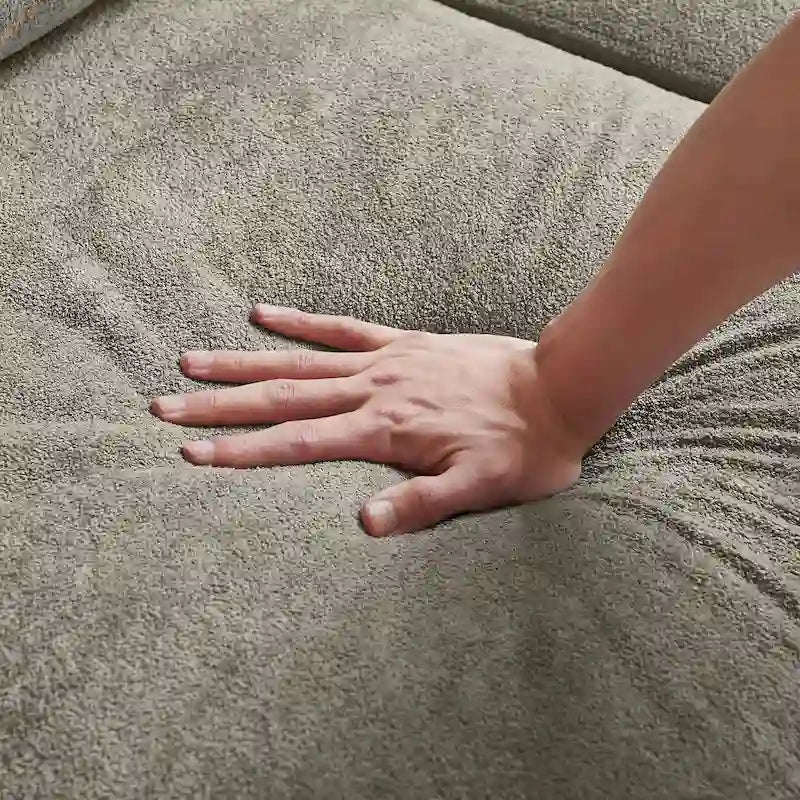 Modern 4-Seater Sectional Sofa with Hidden Coffee Table, Adjustable Headrest & Storage, Towelling Fabric