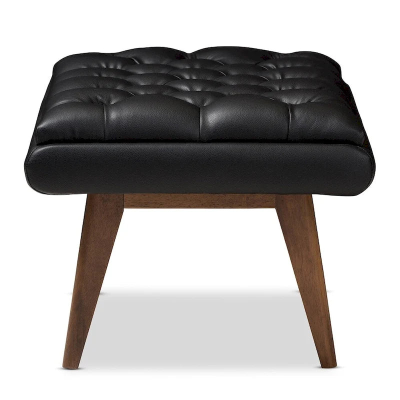 Mid-Century Upholstered Ottoman by Baxton Studio