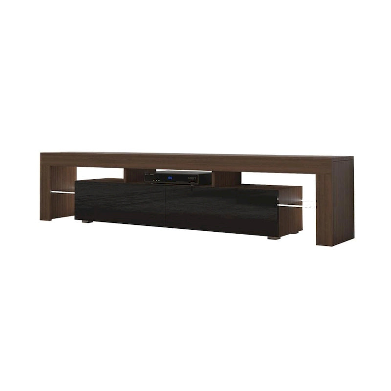 White 79-Inch TV Stand with LED Lights