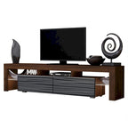 Mobile TV da 200 cm bianco con luci LED