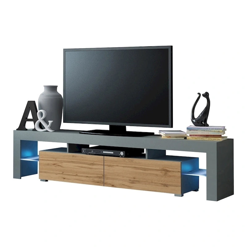 Mobile TV da 200 cm bianco con luci LED