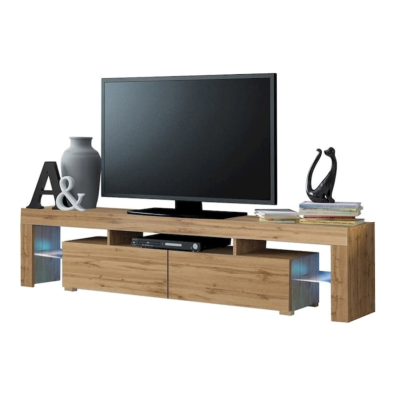 Mobile TV da 200 cm bianco con luci LED