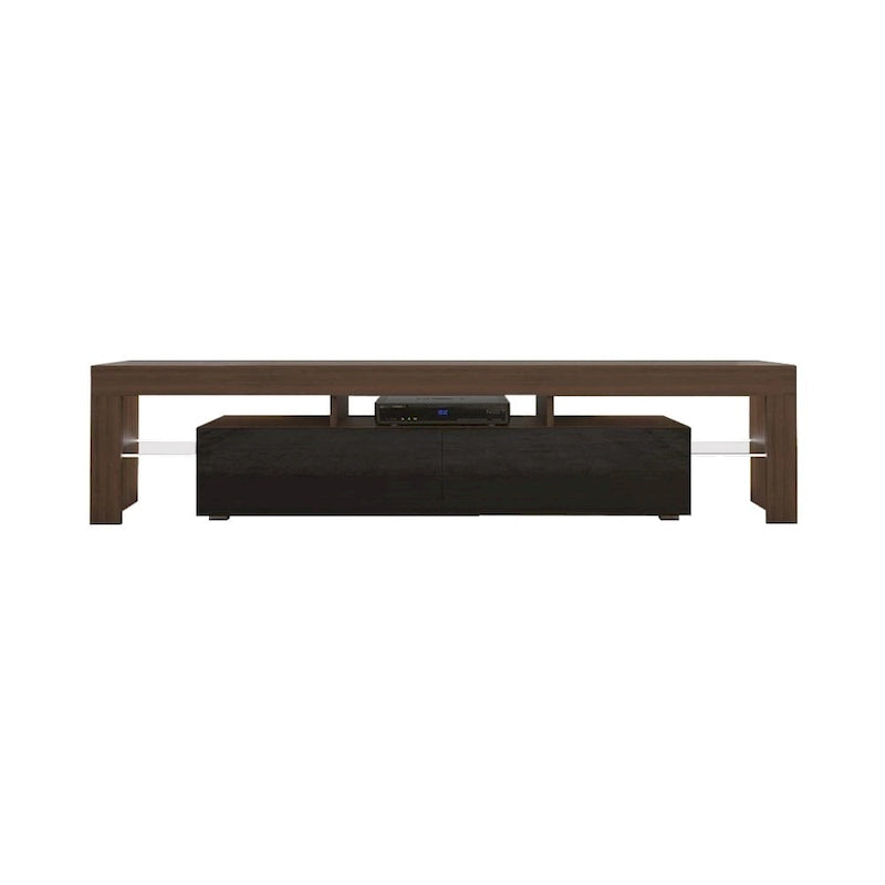 White 79-Inch TV Stand with LED Lights