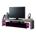 Mobile TV da 200 cm bianco con luci LED