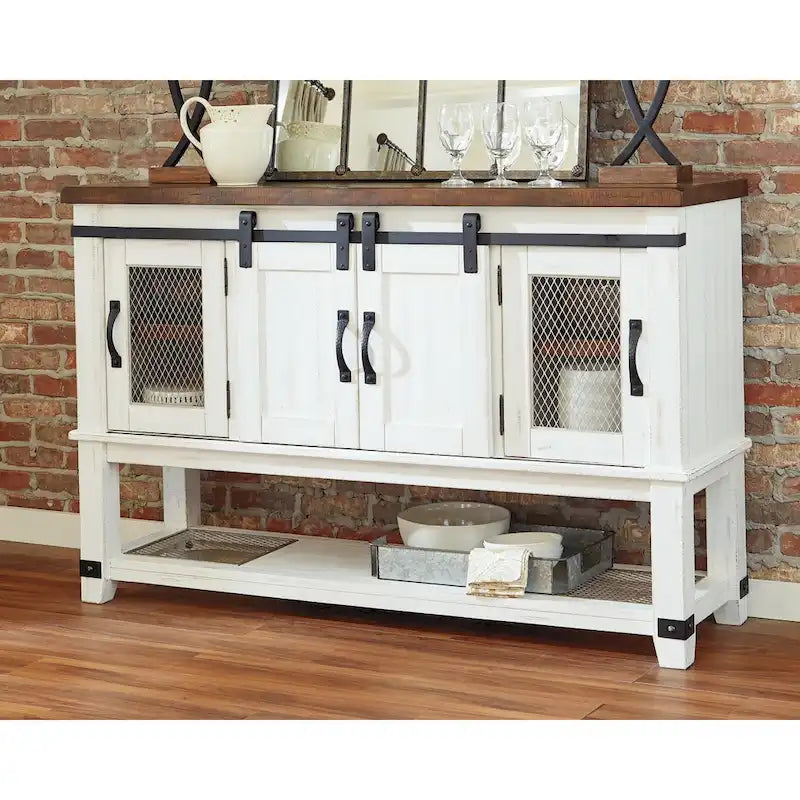 Credenza da sala da pranzo bianca Valebeck di Signature Design by Ashley