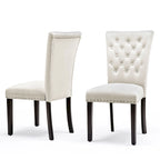 Silver Orchid Flohr Tufted Velvet Dining Chairs (Set of 2)