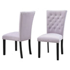 Silver Orchid Flohr Tufted Velvet Dining Chairs (Set of 2)