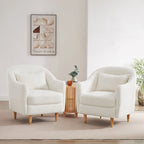 Velvet Barrel Accent Chair Set of 2 - Multiple Colors