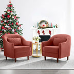 Velvet Barrel Accent Chair Set of 2 - Multiple Colors