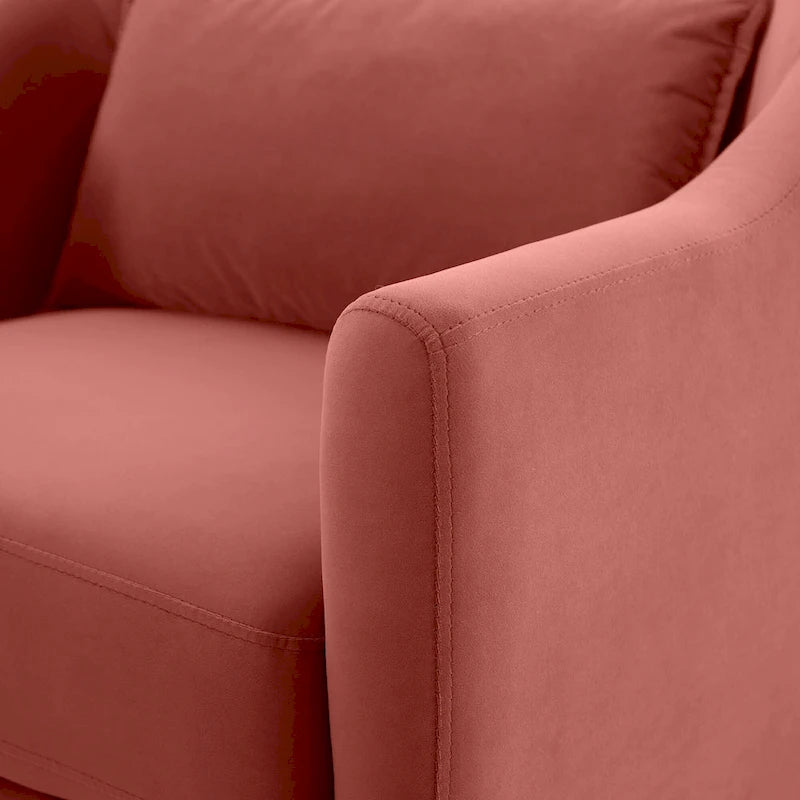Velvet Barrel Accent Chair Set of 2 - Multiple Colors