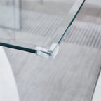 Rectangular Glass Top Dining Table