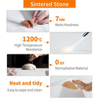 Round Sintered Stone Side Table - Gold Frame - 2 Tier