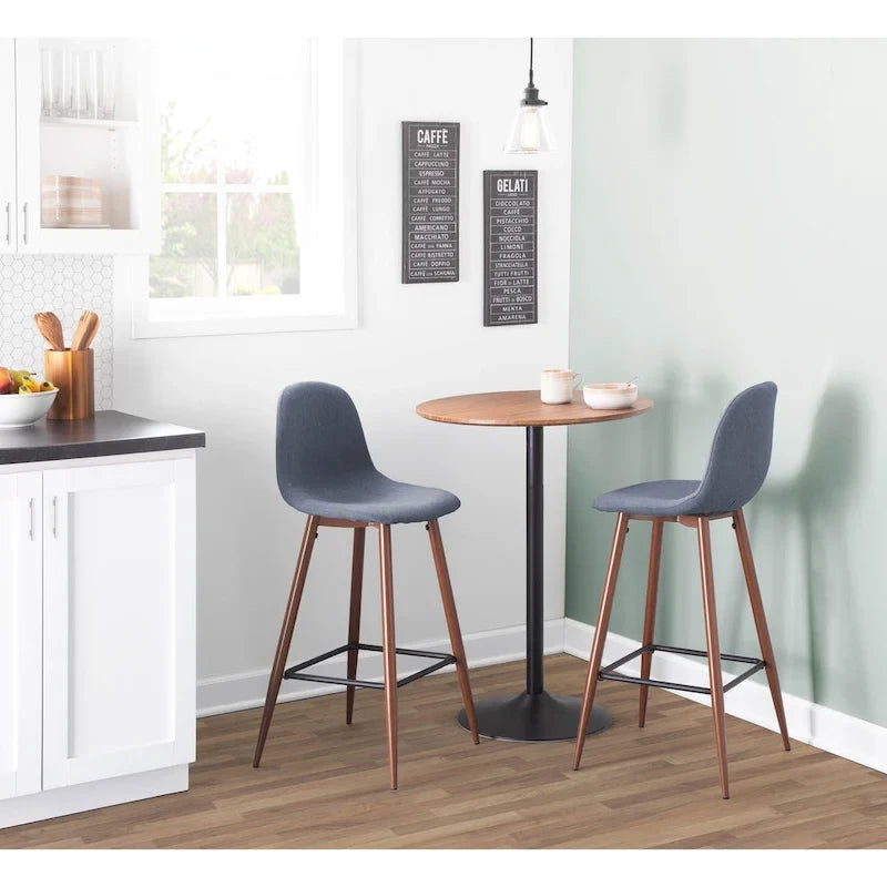 Stone Adjustable Dining, Counter, or Bar Table in Metal and Wood