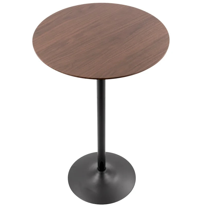 Stone Adjustable Dining, Counter, or Bar Table in Metal and Wood