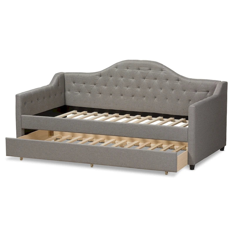 Contemporary Fabric Daybed with Trundle by Baxton Studio