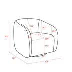 Kiptin 31.7W 360 Degree Swivel Barrel Accent Chair (Set of 2)