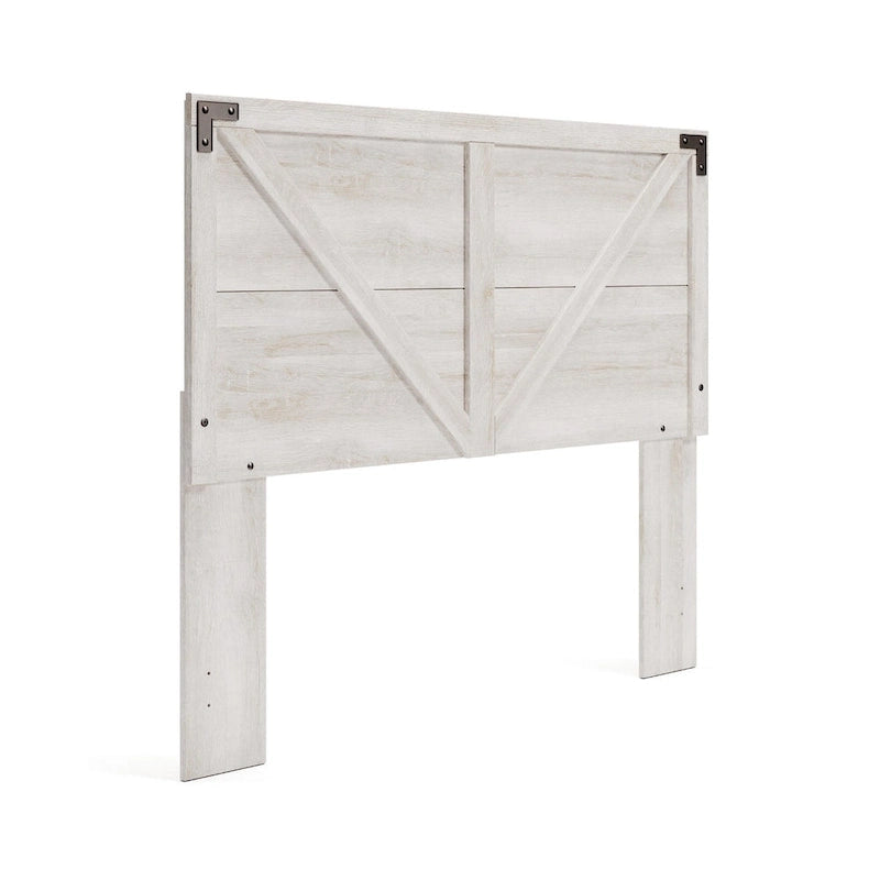 Testiera a pannelli incrociati effetto legno sbiancato Shawburn di Signature Design by Ashley