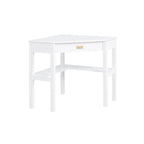 Scrivania classica Poppy Corner con cassetti e ripiani
