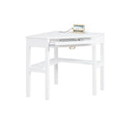 Scrivania classica Poppy Corner con cassetti e ripiani