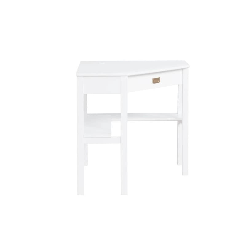 Scrivania classica Poppy Corner con cassetti e ripiani
