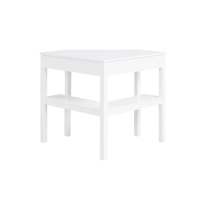 Scrivania classica Poppy Corner con cassetti e ripiani