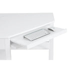 Scrivania classica Poppy Corner con cassetti e ripiani