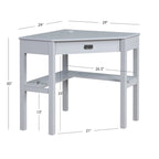 Scrivania classica Poppy Corner con cassetti e ripiani
