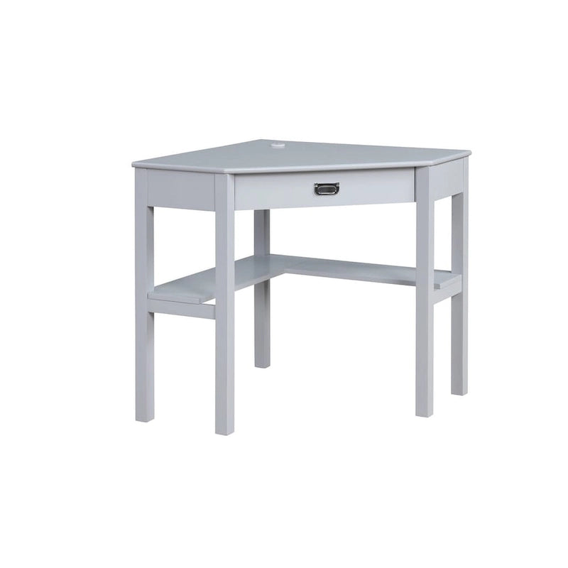 Scrivania classica Poppy Corner con cassetti e ripiani