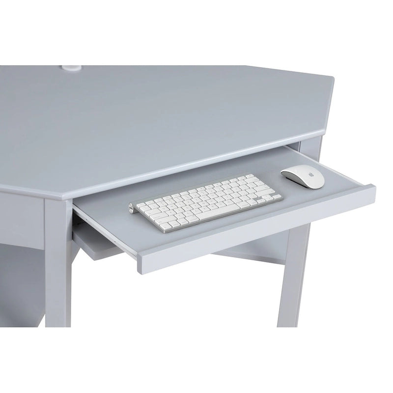 Scrivania classica Poppy Corner con cassetti e ripiani