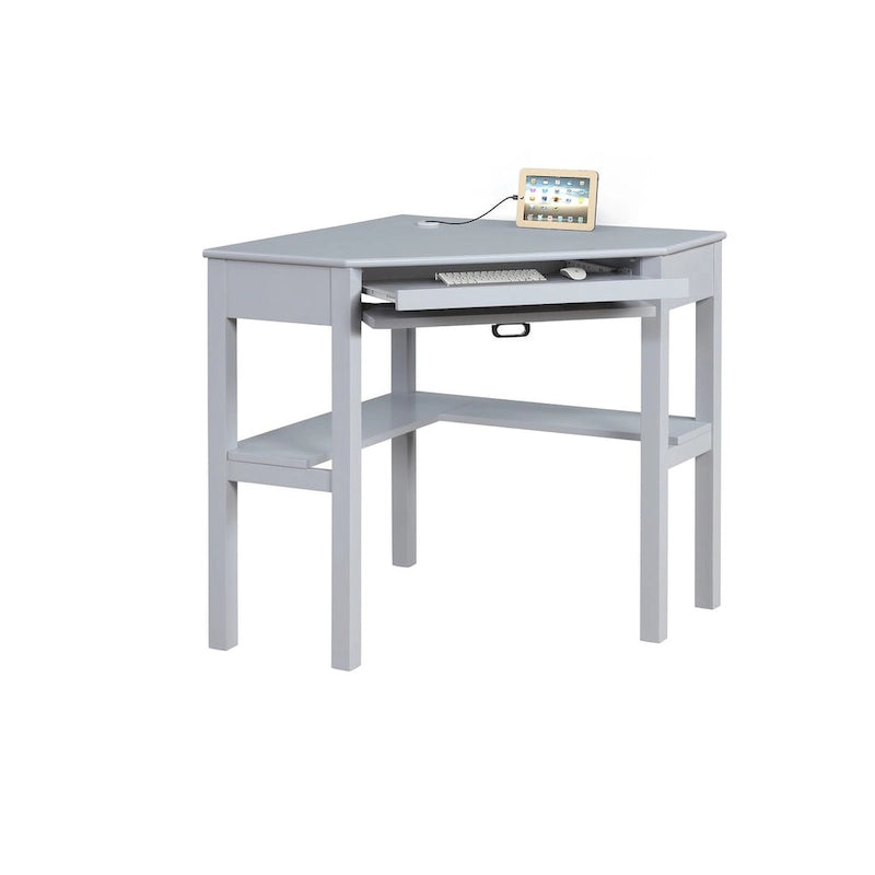 Scrivania classica Poppy Corner con cassetti e ripiani