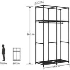 Portable Wardrobe Closet Clothing Organizer - 17.7D x 34.6W x 66.1H