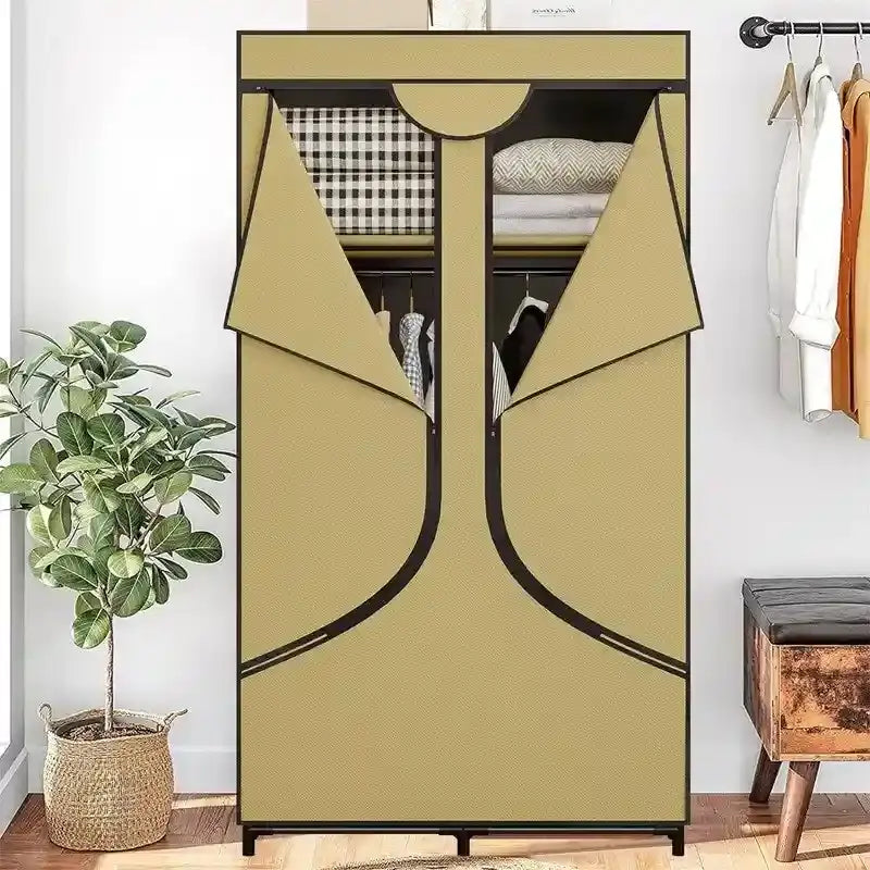 Portable Wardrobe Closet Clothing Organizer - 17.7D x 34.6W x 66.1H