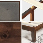 Base letto a piattaforma Priage by ZINUS in legno marrone con testiera imbottita regolabile