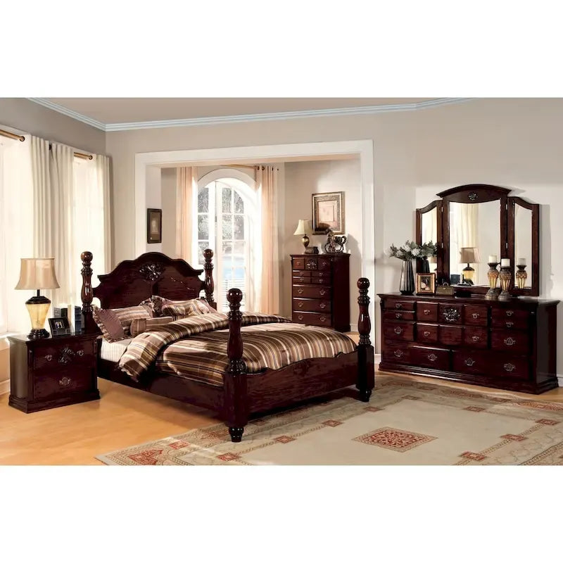 Solid Pine Traditional Four Poster Canopy Bed