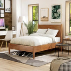 Fopp Mid-century Modern Oak Wood 2-Piece Platform Bedroom Set by Furniture of America